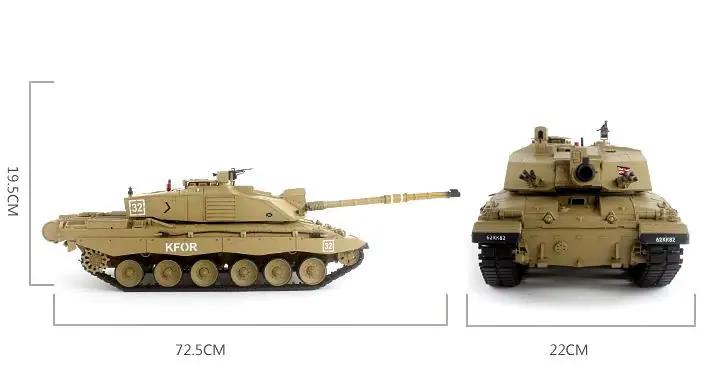 Radio Remote Control 1:16 Scale 2.4Ghz UK Challenger 2 Main Battle Tank 72cm RC Battle Tank Smoke & Sound (Metal Gear & track