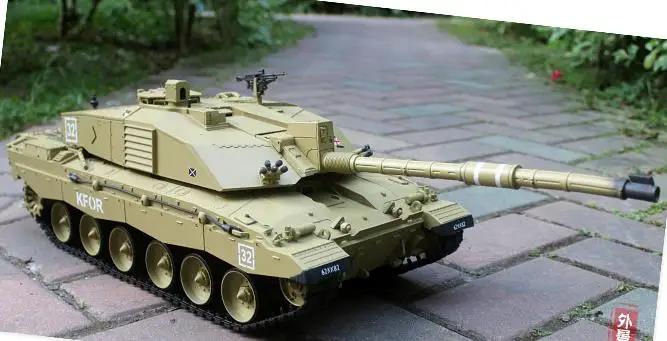Radio Remote Control 1:16 Scale 2.4Ghz UK Challenger 2 Main Battle Tank 72cm RC Battle Tank Smoke & Sound (Metal Gear & track