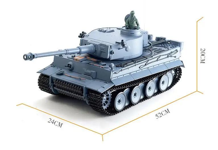 Radio Remote Control 1:16 Scale 2.4Ghz German Tiger 1 Battle Tank RC Battle Tank Smoke & Sound (Metal Gear & tracks)