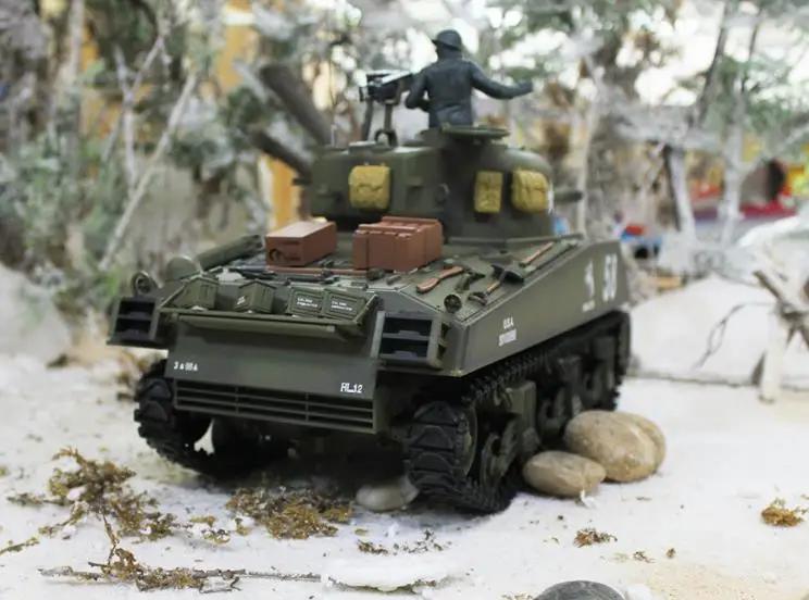 Radio Remote Control 1:16 Scale 2.4Ghz US M4A3 Sherman Tank RC Airsoft Battle Tank Smoke & Sound (Metal Gear & tracks)