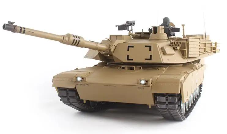 Remote Control 1:16 Scale 2.4Ghz US M1A2 Abrams Main Battle Tank RC Battle Tank Smoke & Sound (Metal Gear & tracks)