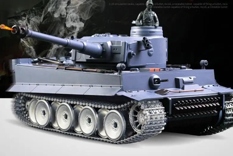 Radio Remote Control 1:16 Scale 2.4Ghz German Tiger 1 Battle Tank RC Battle Tank Smoke & Sound (Metal Gear & tracks)