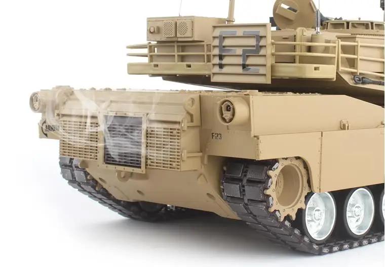 Remote Control 1:16 Scale 2.4Ghz US M1A2 Abrams Main Battle Tank RC Battle Tank Smoke & Sound (Metal Gear & tracks)