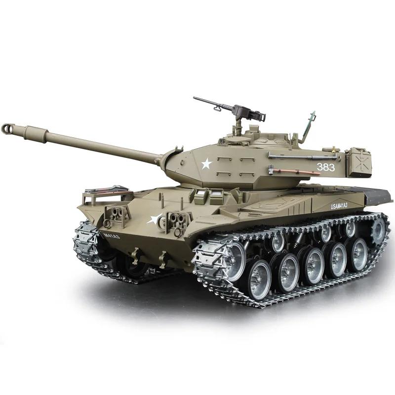 Radio Remote Control 1:16 Scale 2.4Ghz US M41A3 Walker Bulldog tanks RC Airsoft Battle Tank Smoke & Sound (Metal Gear & tracks)