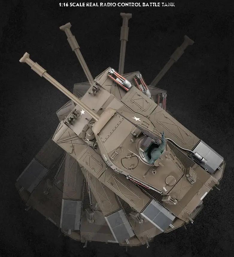 Radio Remote Control 1:16 Scale 2.4Ghz US M41A3 Walker Bulldog tanks RC Airsoft Battle Tank Smoke & Sound (Metal Gear & tracks)