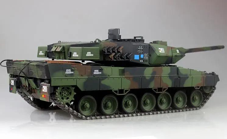 2.4Ghz 1/16 Scale Remote Control German Leopard 2A6 tank RC tank AirSoft RC Battle Tank Smoke & Sound (Metal Gear & tracks)