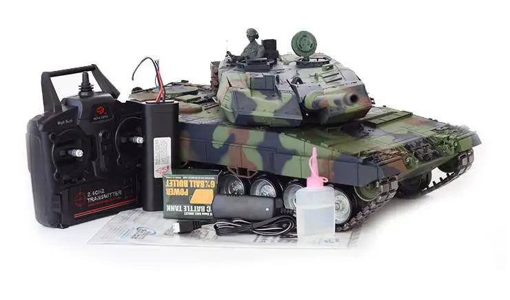 2.4Ghz 1/16 Scale Remote Control German Leopard 2A6 tank RC tank AirSoft RC Battle Tank Smoke & Sound (Metal Gear & tracks)