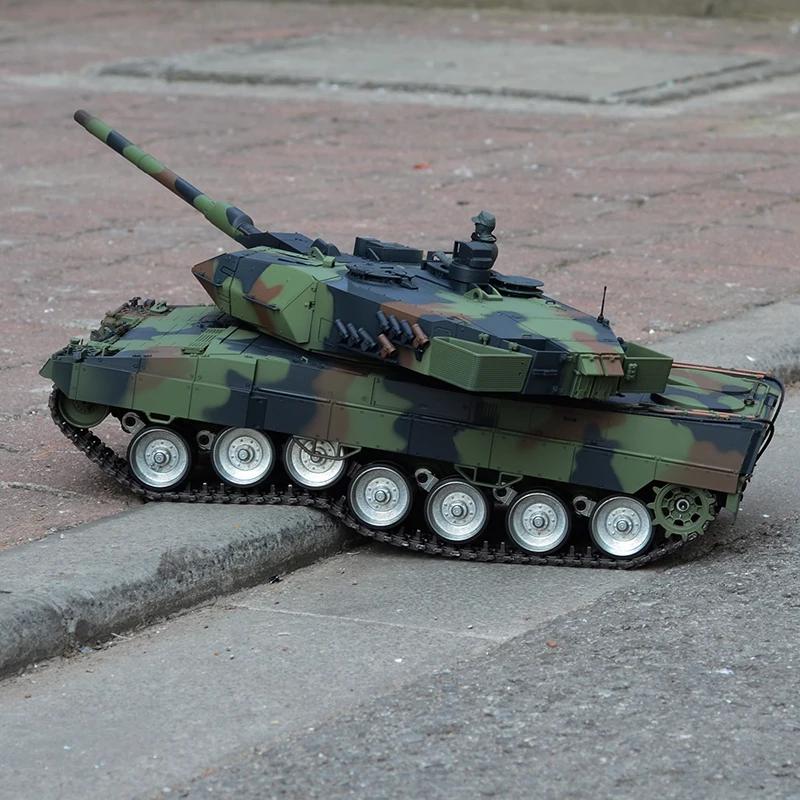 2.4Ghz 1/16 Scale Remote Control German Leopard 2A6 tank RC tank AirSoft RC Battle Tank Smoke & Sound (Metal Gear & tracks)