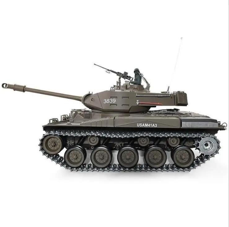 Radio Remote Control 1:16 Scale 2.4Ghz US M41A3 Walker Bulldog tanks RC Airsoft Battle Tank Smoke & Sound (Metal Gear & tracks)
