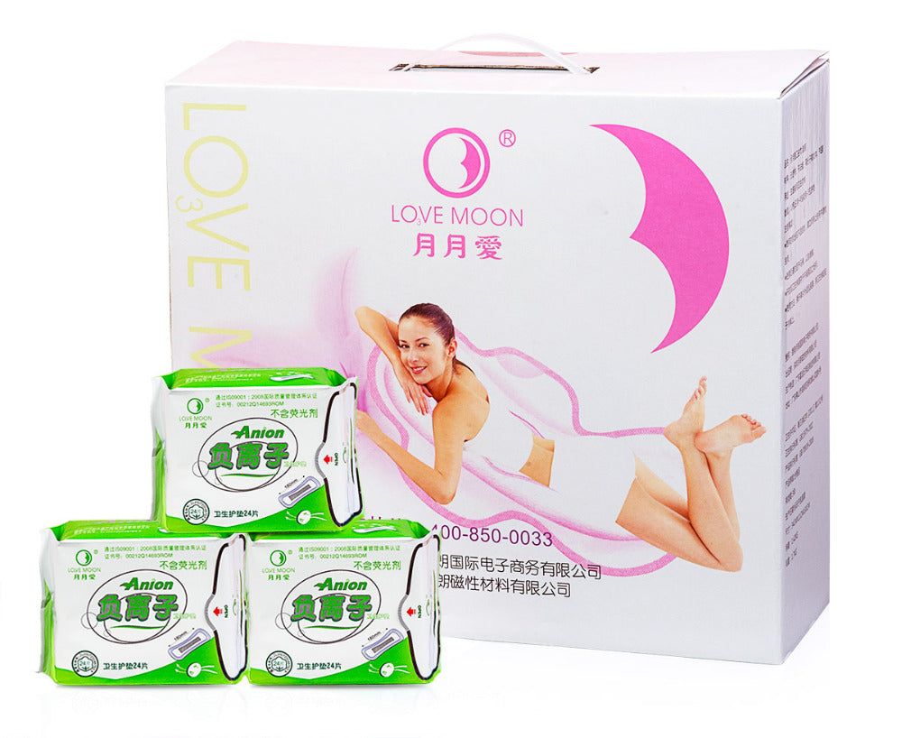 Winalite Lovemoon Sanitary Napkins Pantiliner WinIon Anion Sanitary Napkins Pantiliner Anion Pads (16 Packs x 24 Pads)