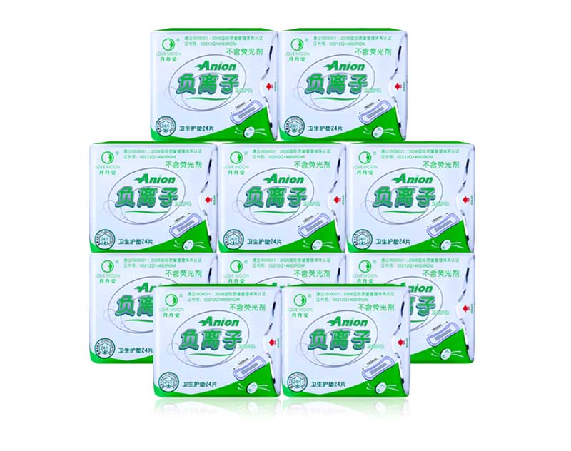 Winalite Lovemoon Sanitary Napkins Pantiliner WinIon Anion Sanitary Napkins Pantiliner Anion Pads (16 Packs x 24 Pads)