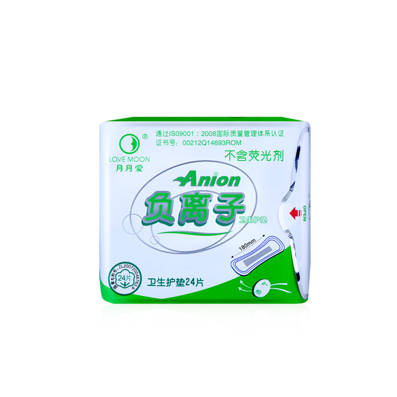 Winalite Lovemoon Sanitary Napkins Pantiliner WinIon Anion Sanitary Napkins Pantiliner Anion Pads (16 Packs x 24 Pads)