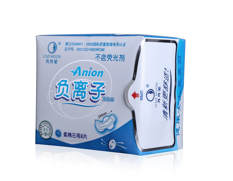 WinIon Anion Sanitary Napkins daytime use Pad Winalite Lovemoon Sanitary Napkins daytime use pad Anion Pads (20 Packs x 8 Pads)