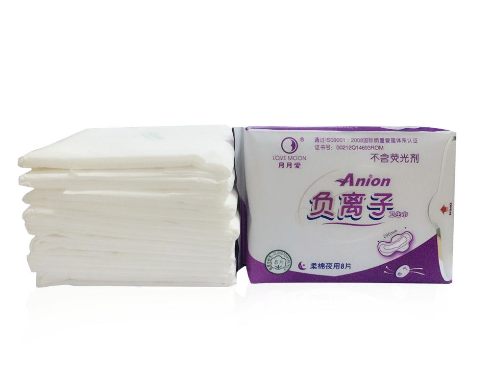 Winalite Lovemoon Sanitary Pads Anion Pads Feminine Hygiene Anion Sanitary Napkin Organic Cotton Love Moon Anion 19 Packs/lot