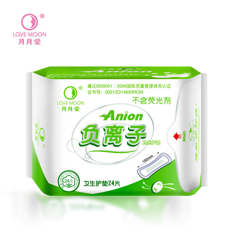Winalite Lovemoon Sanitary Napkins Pantiliner WinIon Anion Sanitary Napkins Pantiliner Anion Pads (16 Packs x 24 Pads)