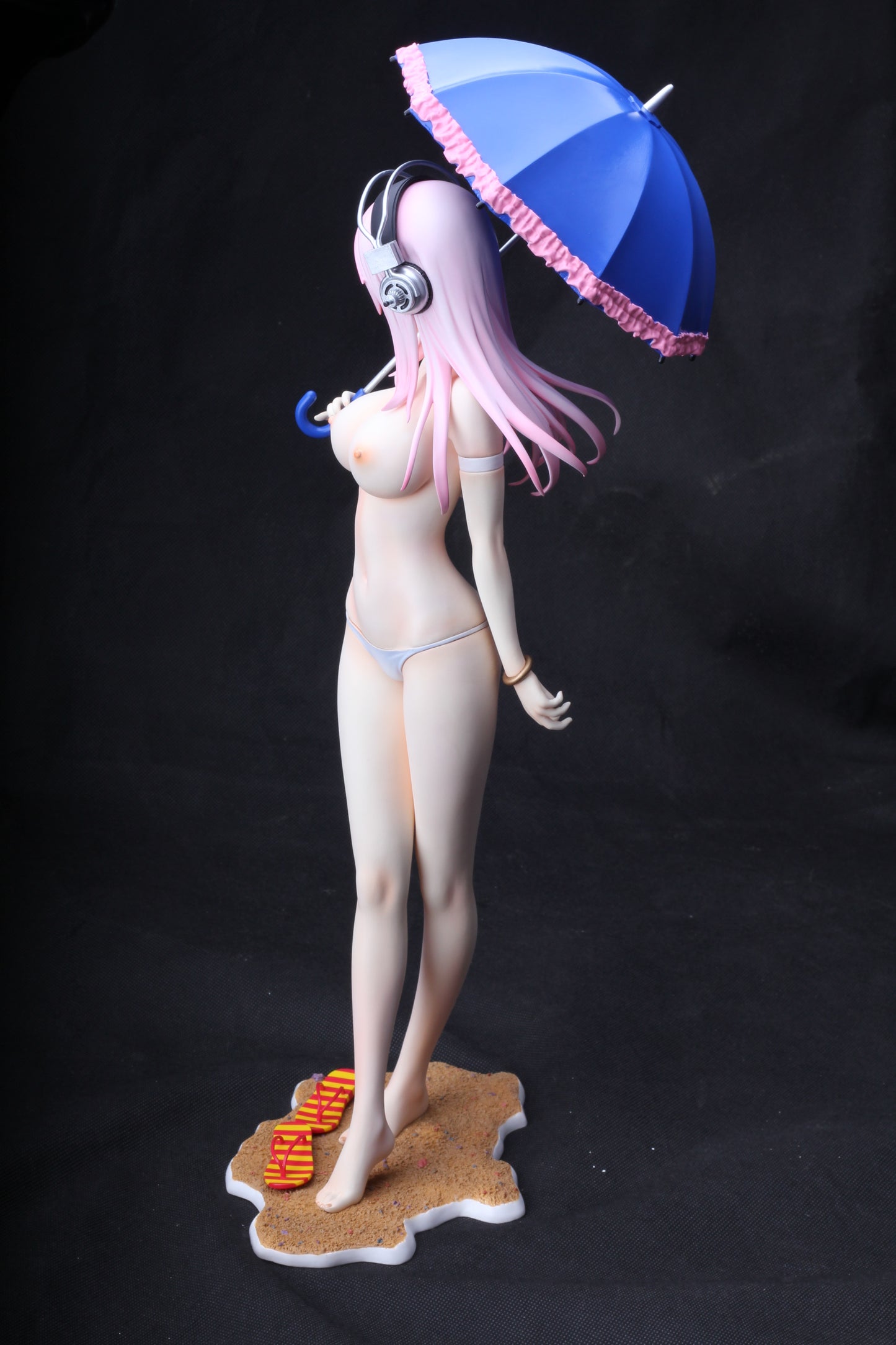 Japanese anime super sonico 1/4 naked anime figure sexy collectible action figures