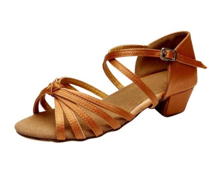 Toddler Baby Elegant Shoe Kids Girls Princess Dancing Performance Ballroom Shoe Tango Latin Porm Shoes Sandals Scarpe Bambina