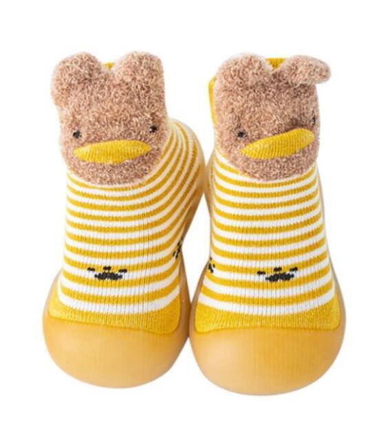 Winter Knitted First Walker Animal Shape Shoes Infant Toddler Baby Cartoon Animals Non-slip First Walkers Elastic Socks Shoes