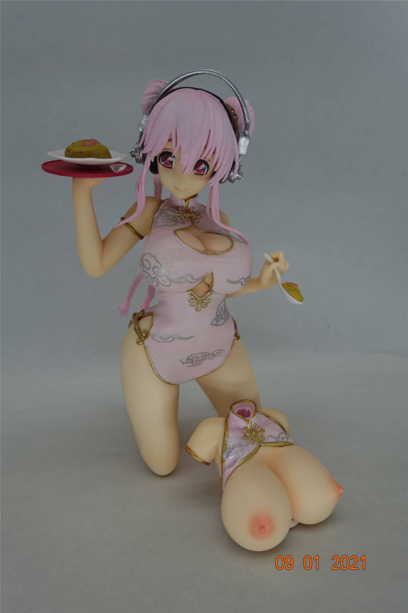 Anime Super Sonico cheongsam huge breast 1/6 nude anime figure