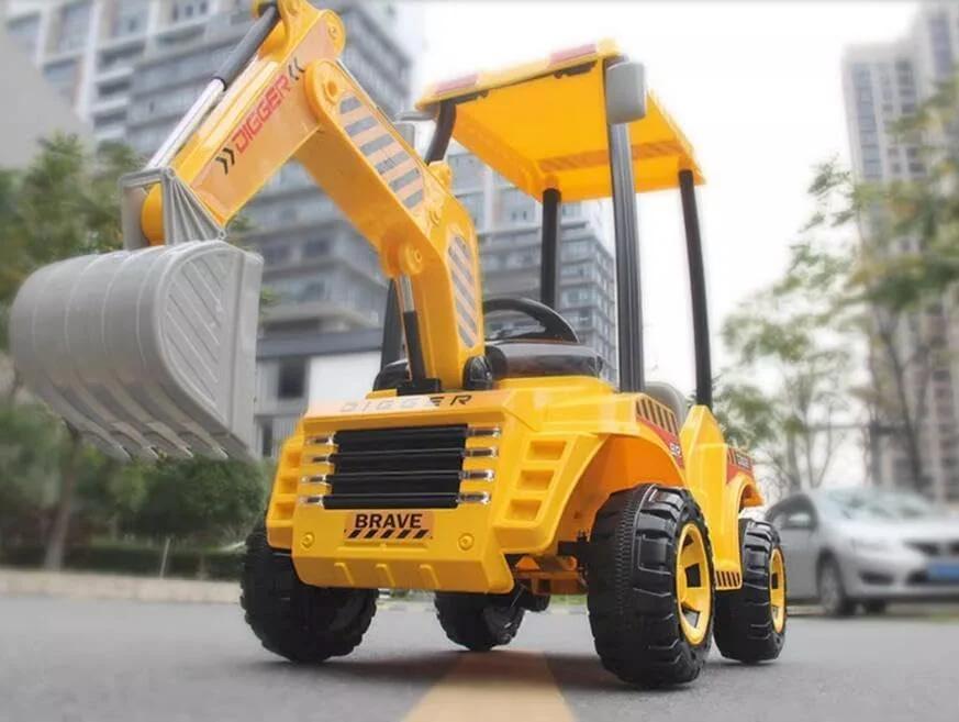 Children ride on toy kids ride on electric car electric excavator digger