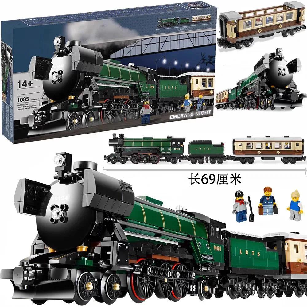 Steam Model Train Building Blocks,Buildable Train Building Bricks Set (1085 Pcs)