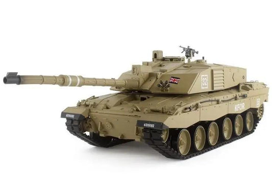 Radio Remote Control 1:16 Scale 2.4Ghz UK Challenger 2 Main Battle Tank 72cm RC Battle Tank Smoke & Sound (Metal Gear & track