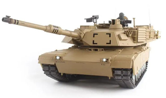 Remote Control 1:16 Scale 2.4Ghz US M1A2 Abrams Main Battle Tank RC Battle Tank Smoke & Sound (Metal Gear & tracks)