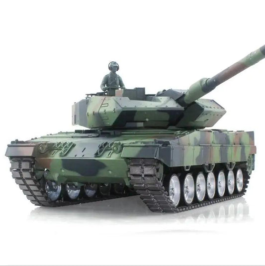 2.4Ghz 1/16 Scale Remote Control German Leopard 2A6 tank RC tank AirSoft RC Battle Tank Smoke & Sound (Metal Gear & tracks)
