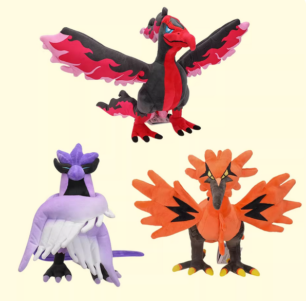 Pokémon plush Moltres Articuno Zapdos soft stuffed animal toys