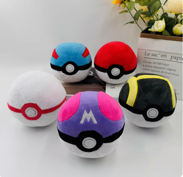 Pokémon plush Poké Ball & Great Ball & Ultra Ball & Master Ball & soft stuffed animal toys