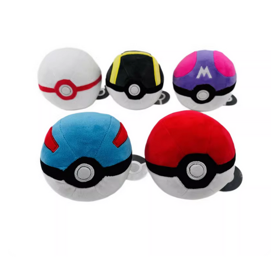 Pokémon plush Poké Ball & Great Ball & Ultra Ball & Master Ball & soft stuffed animal toys