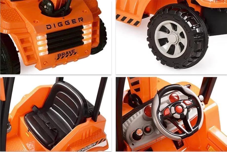 Children ride on toy kids ride on electric car electric excavator digger