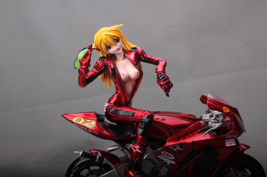 Soryu Asuka Langley with motobike 1/6 anime girl figure resin model figures