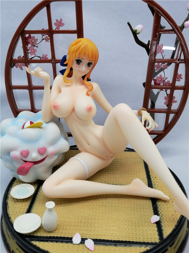 One Piece Anime Figure F3 Drunk Nami 1/6 nude anime figure