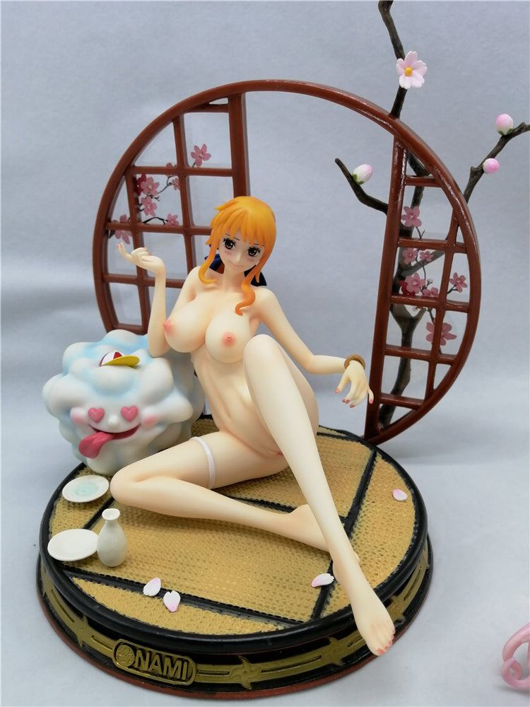 One Piece Anime Figure F3 Drunk Nami 1/6 nude anime figure