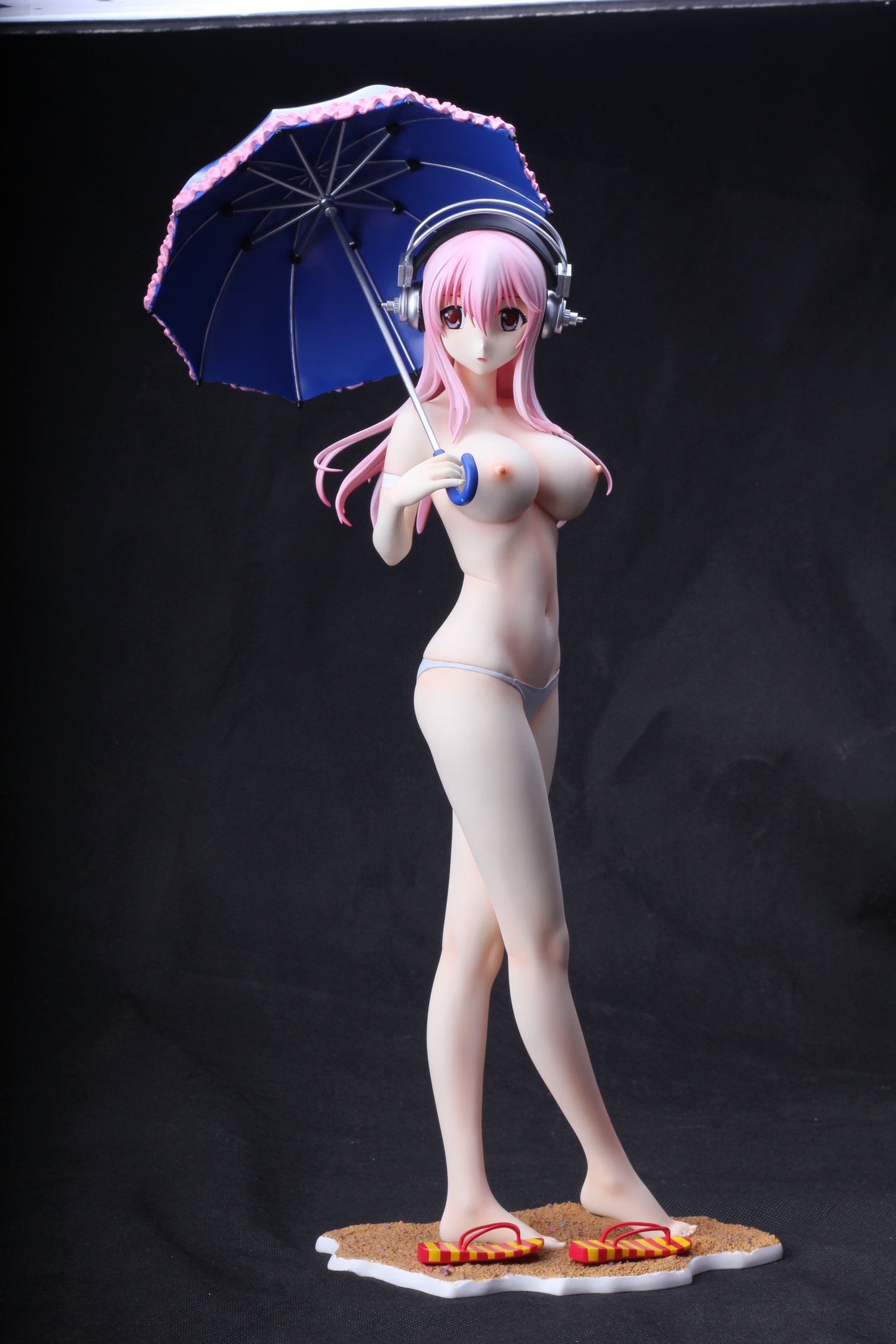Japanese anime super sonico 1/4 naked anime figure sexy collectible action figures