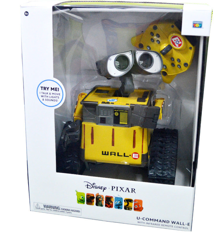 RC Disney Pixar's Wall-E U-Command Remote Control Robot Humanoid Android Infrared Robot Toy Action Figure Model Doll In Box
