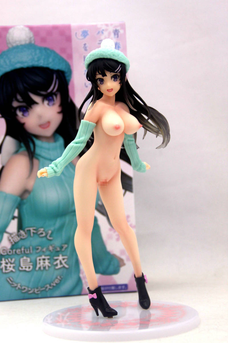 Sakurajima Mai huge breast 1/6 naked anime figure sexy anime girl figure